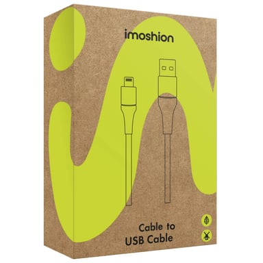 imoshion ?Câble Lightning vers USB - Non MFi - Textile tressé - 0,5 mètre - Blanc
