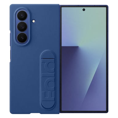 Samsung Funda de silicona para Samsung Galaxy Z Fold 7 con soporte y protecciones Pantalla Azul oscuro