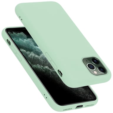 Coque pour Apple iPhone 11 PRO MAX en LIQUID LIGHT GREEN Housse de protection Étui en silicone TPU flexible