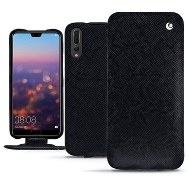 Housse cuir Huawei P20 Pro -  - Noir - Cuir saffiano