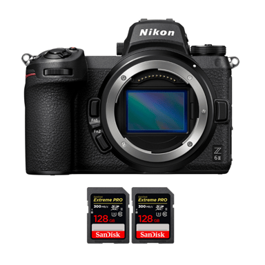 Appareil photo hybride Nikon Z6 II + 2 SanDisk 128GB Extreme PRO UHS-II + Ebook ''20 astuces pour des images qui claquent''