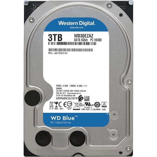Western Digital disque dur 3 To 5400 trmin 256 Mo 3.5 SATA Neuf - vue 3
