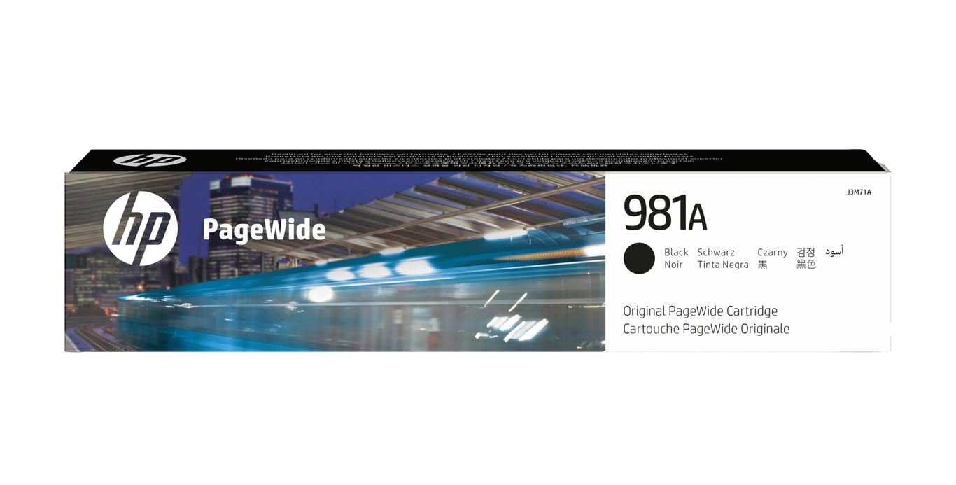 HP 981A - 106 ml - noir - original - PageWide - cartouche d'encre - pour PageWide Enterprise Color MFP 586, PageWide Managed Color E55650 - Neuf