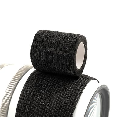 CARUBA Paquete de 4 cintas adhesivas de camuflaje - Negro