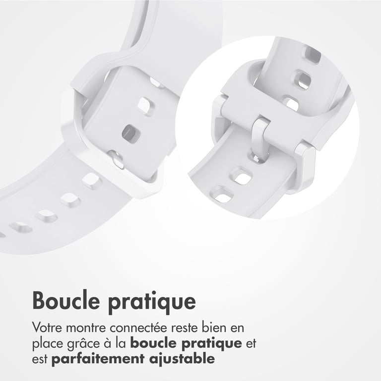 imoshion Bracelet silicone pour Samsung Galaxy Fit 3 - Blanc - Neuf