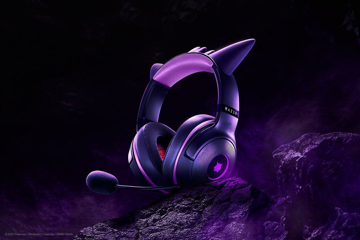 Razer Kraken Kitty V2 Pokémon Gengar Edition Violet - Neuf