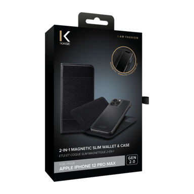 Custodia magnetica sottile GEN 2.0 2-in-1 e guscio per Apple iPhone 12 Pro Max, nero