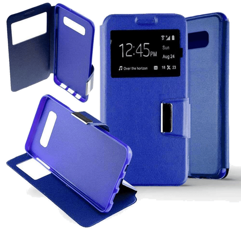 Etui Folio compatible Bleu Samsung Galaxy S10 Plus