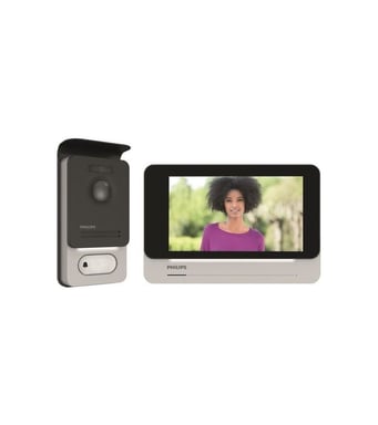 Videoteléfono PHILIPS WelcomeEye Connect de 2 hilos con pantalla táctil en color ultraplana de 7 pulgadas