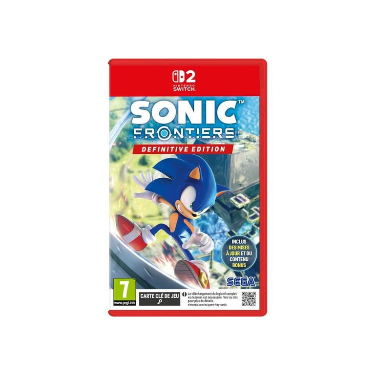 Sonic Frontiers: Definitive Edition SEGA sur Nintendo Switch 2 — Action plateforme en monde ouvert, campagne Horizon Final, contenu bonus, artbook numérique et mini bande-son - Neuf