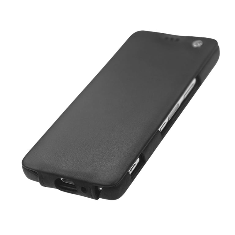 Housse cuir Sony Xperia 5 - Rabat vertical - Noir - Cuir lisse