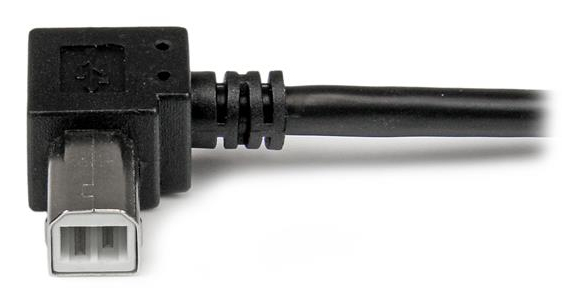 StarTech.com Cable Adaptador USB 3m para Impresora Acodado - 1x USB A Macho - 1x USB B Macho en Ángulo Derecho
