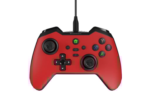 GENESIS Mangan 300 Rouge USB Manette de jeu Analogique/Numérique Android, Nintendo Switch, PC