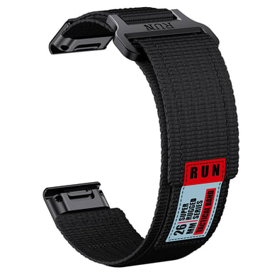 Correa de nailon para Garmin Fenix 8 Black 22 mm