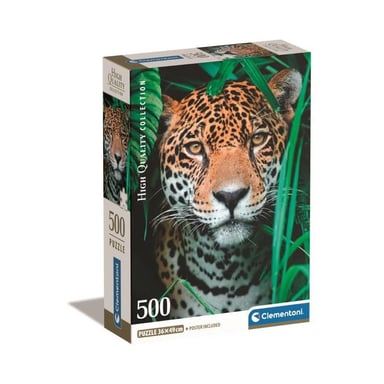 CLEMENTONI - Compacto 500 piezas - Jaguar en la jungla