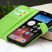 Zanaé Funda tipo cartera para iPhone 15 Pro Max con soporte y lengüeta magnética Verde