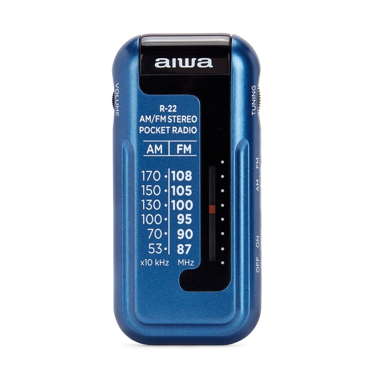 Radio Transistor Aiwa R-22BL – AM/FM, Mini, Portable, Analogique
