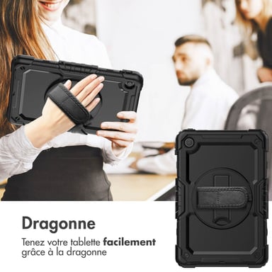 imoshion Coque tablette avec dragonne et bandoulière pour Lenovo Tab M10 Plus (3rd gen) - Noir