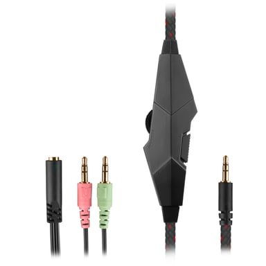 Mars Gaming MHX auricular y casco Auriculares Alámbrico Diadema Juego Negro, Rojo