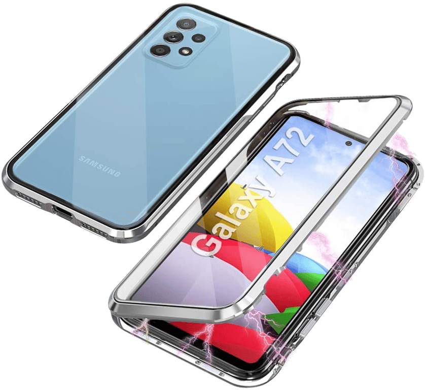 Coque Verre Trempe pour SAMSUNG Galaxy A72 Magnetique Transparente Protection Integrale
