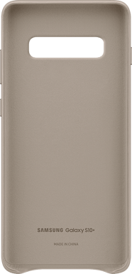 Coque pour Samsung Galaxy S10 + Premium Cuir Grise Samsung