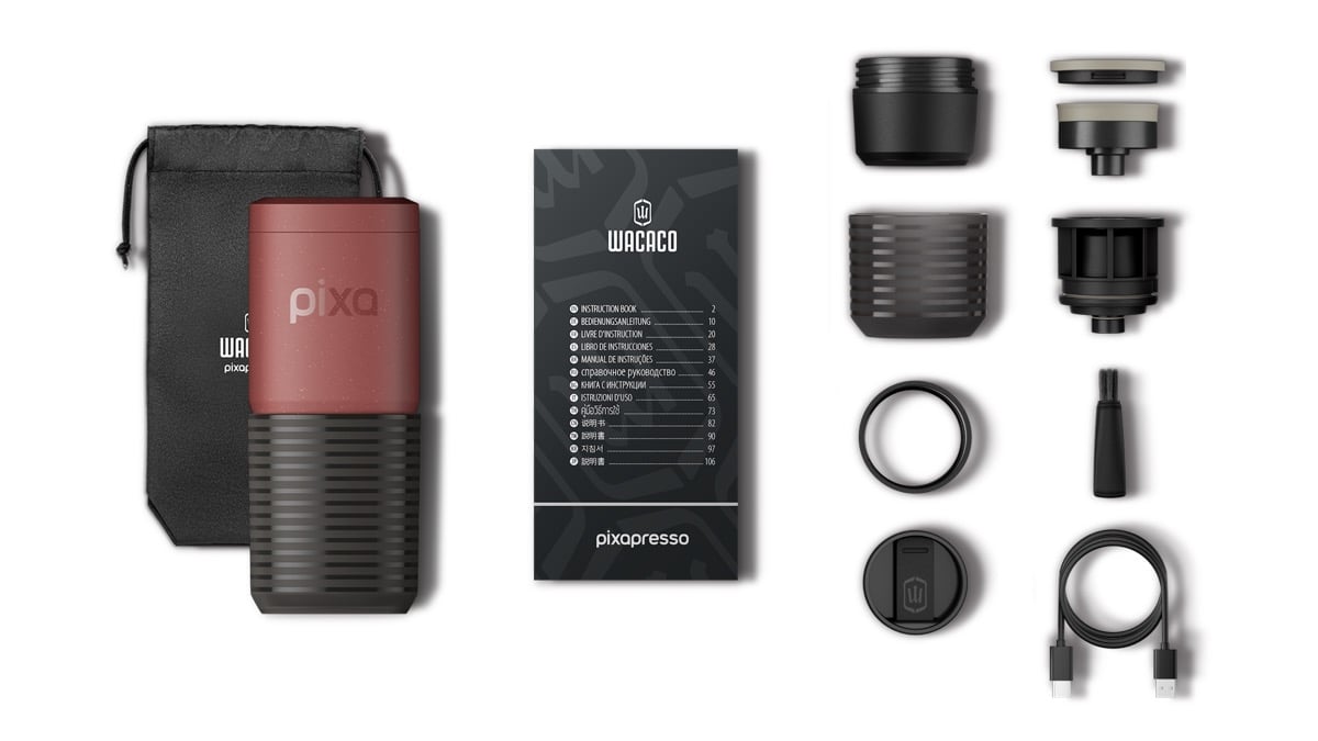 WACACO Pixapresso Machine Espresso Portable – 20 bars café moulu + capsules inclus rechargeable USB C idéale voyage & nomade Neuf - vue 2