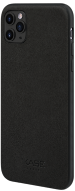 Coque en Suéde Alcantara pour Apple iPhone 11 Pro Max, Noir Minuit