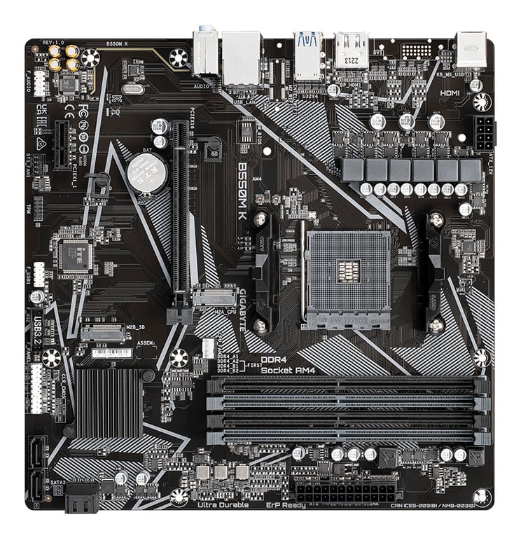 Gigabyte B550M K - vue 4