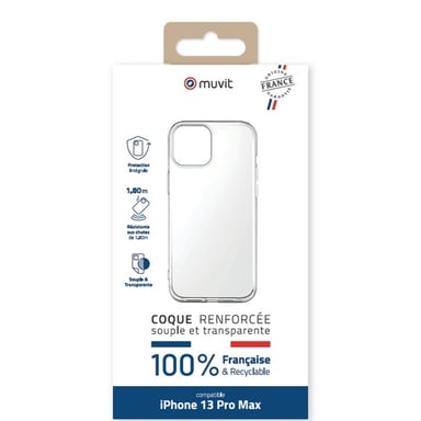 Muvit Per France Coque Crystal Soft Renforcee : Iphone 13 Pro Max