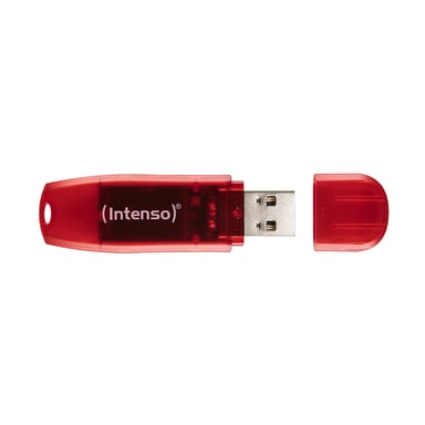 Intenso Rainbow Line unidad flash USB 128 GB USB tipo A 2.0 Rojo, Transparente
