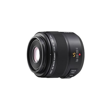 Objectif hybride Panasonic Lumix Leica DG Macro Elmarit 45mm f 2,8 ASPH MEGA OIS noir