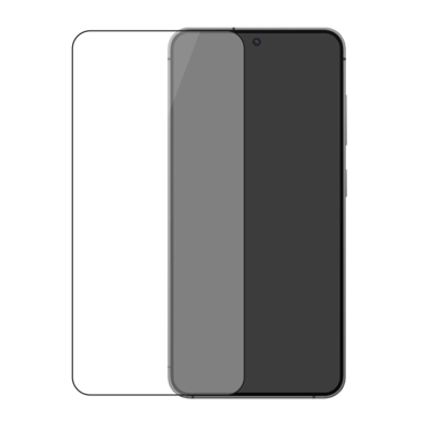 Protector de pantalla de vidrio templado (60% vidrio templado reciclado) para Samsung Galaxy S25+ 5G, Negro