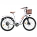 Vélo électrique CYSUM Cityrun avec panier avant, moteur 250 W, batterie 36 V 10 Ah - Blanc