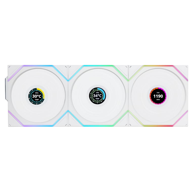 LIAN LI UNI FAN TL Ss fil RB+Contrôleur 3x120mm Neuf