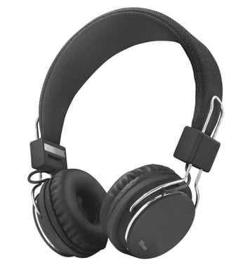 Trust Ziva Casque Avec fil Arceau Appels/Musique Noir, Chrome