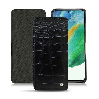 Funda de piel Samsung Galaxy S21 FE - Solapa horizontal - Negro - Cueros especiales