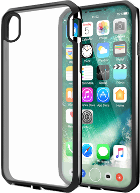 Coque rigide Itskins Venum transparente au contour noir pour iPhone X/XS