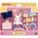 Figurine miniature - Maman Lapin neige et sa valise de weekend -