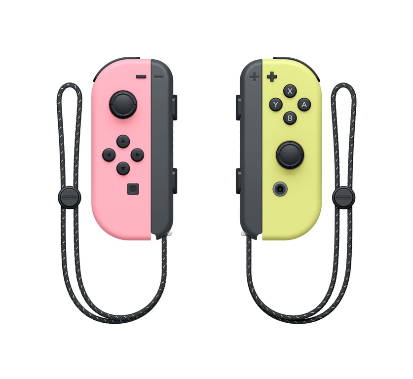 Joy-Con - Manette de jeu Analogique/Numérique pour Nintendo Switch, Nintendo Switch OLED, Rose & Jaune Pastel