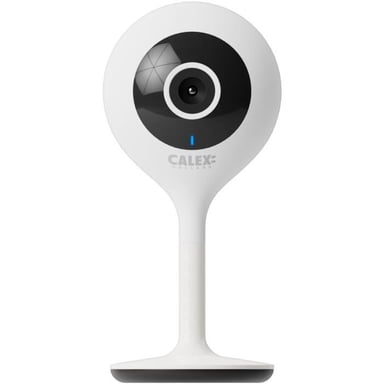 Caméra de Surveillance Calex Smart Security 429260 Intérieur Sans Fil Wi-Fi Alexa Nocturne Étanche, Blanc
