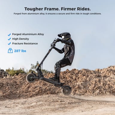 Trottinette Électrique Pliable Ausom L2 Max à Moteurs Doubles 1000W*2, Pneus Tubeless 10''X3'', Vitesse Maximale de 65 km/h, Autonomie Maximale de 90 km, Déverrouillage NFC, Écran LCD Intelligent