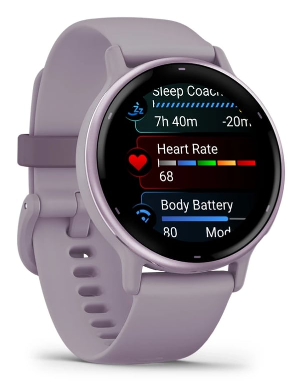 Garmin Vivoactive 5 3,05 cm (1.2 ) AMOLED Numérique 390 x 390 pixels Écran tactile Violet Wifi GPS (satellite) - Neuf