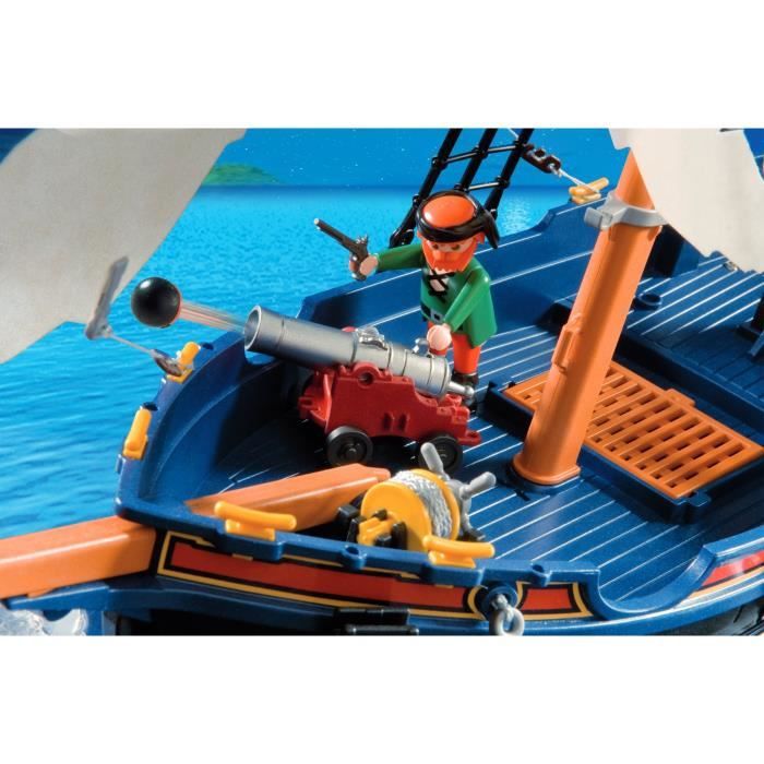PLAYMOBIL 5810 Chaloupe des pirates avec canon Flotte dans 'eau 3 personnages 84 pièces Les pirates Dès - vue 4