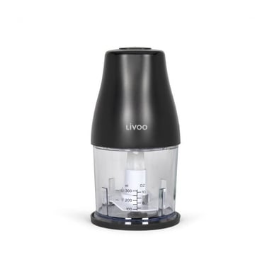 Hachoir - LIVOO - 300 ml - 400 W - 1 vitesse et fonction turbo - 2 lames en inox - Noir