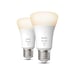 Pack de 2 ampoules connectées Philips Hue White E27 75W pour une ambiance lumineuse personnalisable