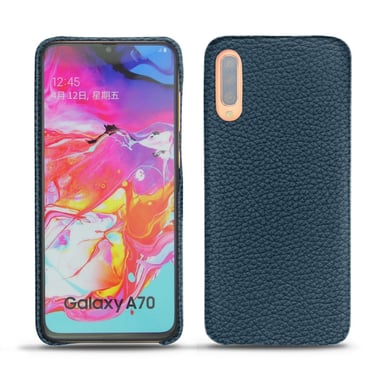 Funda de piel Samsung Galaxy A70 - Tapa trasera - Azul - Piel granulada
