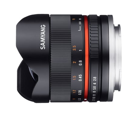 Samyang 8mm F2.8 UMC Fish-eye II SLR Objetivo de ojo de pez Negro