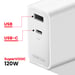 Chargeur OnePlus SUPERVOOC 120 W Chargeur USB-C à double port à charge rapide avec câble Blanc