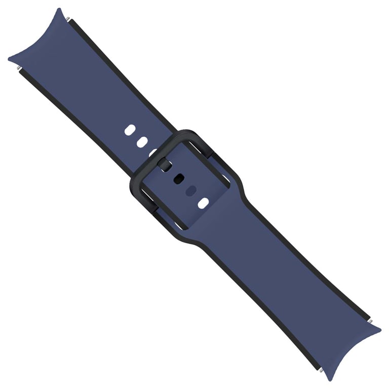 Bracelet Sport Bicolore pour G Watch Series 4/4 Classic/5/5 Pro/6/6 Classic 115mm, S/M Bleu Marine Samsung - Neuf