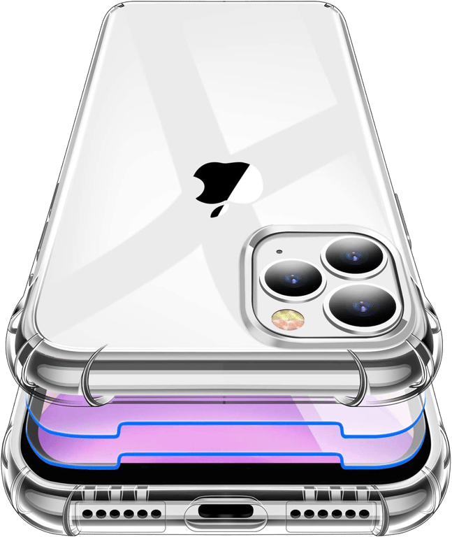 Pack Protection pour IPHONE 12 Pro (Coque Silicone Anti-Chocs + Film Verre Trempe)